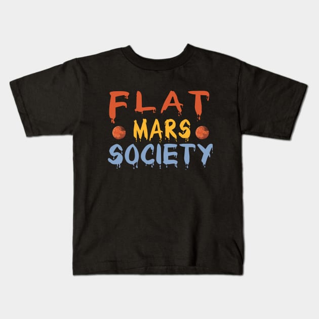 Flat Mars Society Kids T-Shirt by Simplybollo